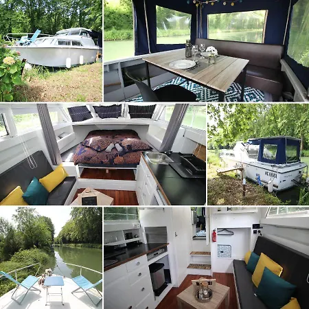 Bateau-hôtel Nuit à Quai Sur Notre Vedette! Meilhan-sur-Garonne