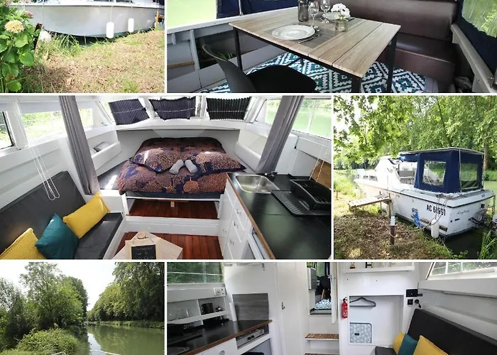 Bateau-hôtel Nuit à Quai Sur Notre Vedette! Meilhan-sur-Garonne